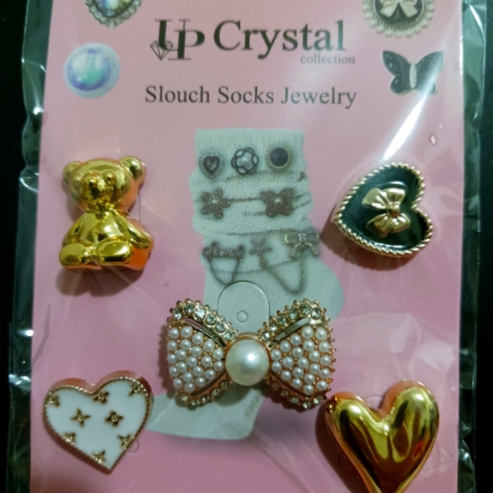 Crystal Collection Slouch Socks Jewelry PINS